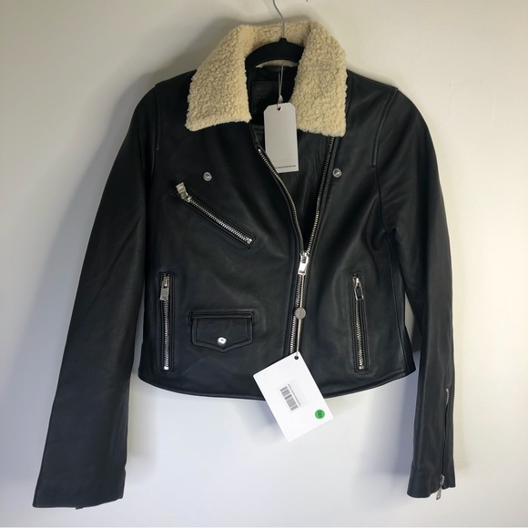 NEW Bolongaro Trevor Black Leather Motorcycle Jacket - Picture 5 of 12